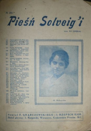 Pieśń Solveig`i, E. Grieg - Grąbczewski,Rzepecki No 280